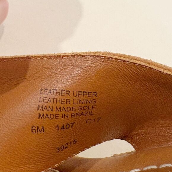 Tory Burch Wedge Espadrille Sandal Brown Suede Slip On Size 6 - Picture 11 of 11